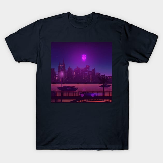 Singapur \\ Retrowave T-Shirt by DenielHast